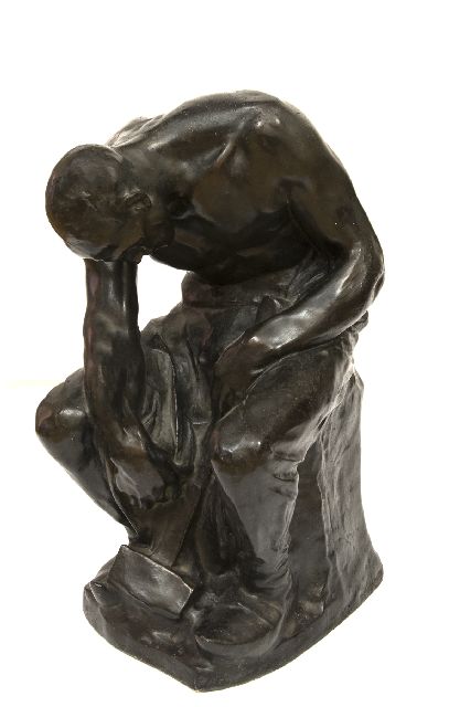 Biesbroeck J.P. van | Resting miners, plaster with a patina 53.0 x 25.5 cm