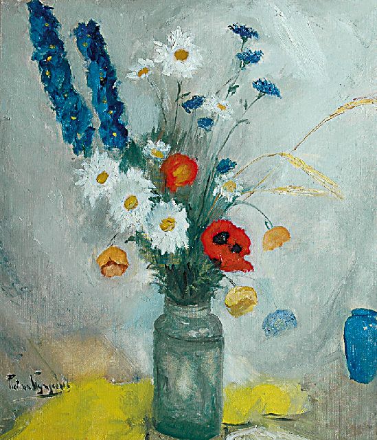 Piet van Wijngaerdt | A bouquet of wildflowers, oil on canvas, 79.8 x 68.4 cm, signed l.l.