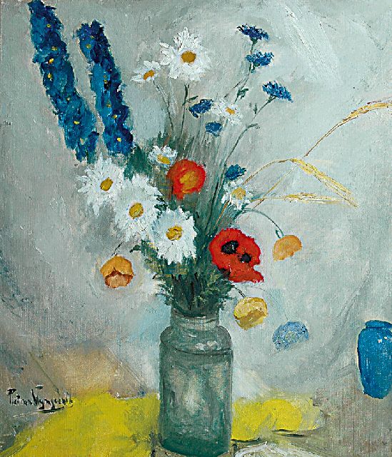 Wijngaerdt P.T. van | A bouquet of wildflowers, oil on canvas 79.8 x 68.4 cm, signed l.l.