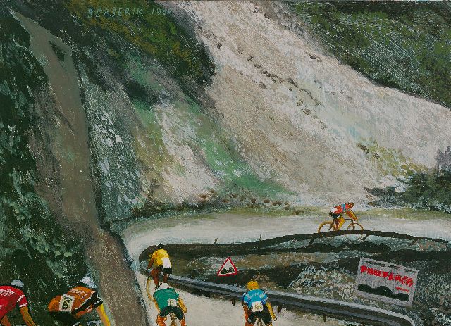Herman Berserik | The mountain trail, acrylic on panel, 18.0 x 24.8 cm, signed u.l. and dated 1989
