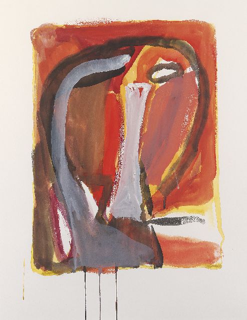 Bram van Velde | Untitled, gouache on paper, 64.2 x 49.4 cm, painted ca.1975