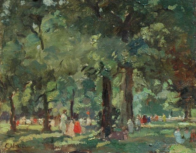 Noltee B.C.  | Summer in the park, oil on canvas laid down on panel 31.7 x 39.2 cm, signed l.l.