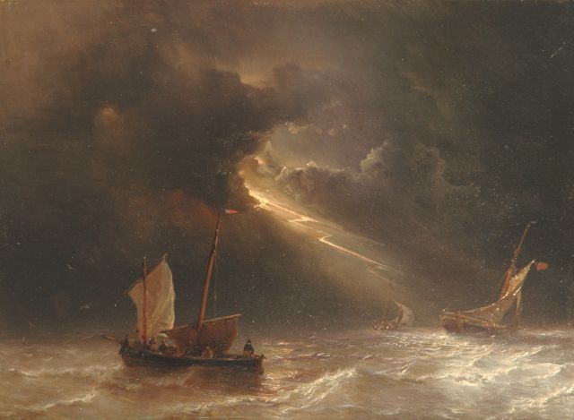 Louis Meijer | Thunderstorm, oil on panel, 30.6 x 42.0 cm, signed l.l.