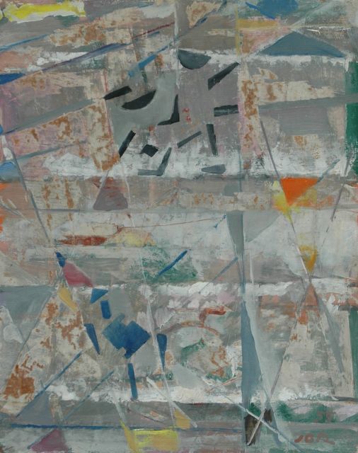 Jan Jordens | Composition, oil on board, 50.5 x 40.4 cm, signed l.r.