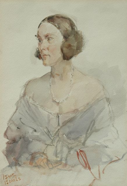 Isaac Israels | A fashionable woman, watercolour on paper, 35.4 x 25.3 cm, signed l.l.