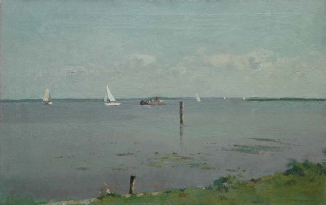 Cornelis Vreedenburgh | Sailing boats on the Braassemermeer, oil on canvas, 45.9 x 70.5 cm, signed l.r. and dated 1936