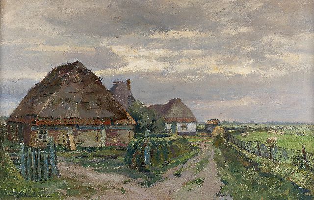 David Schulman | Farmhouses on the isle of Texel, Netherlands, oil on canvas, 55.5 x 85.7 cm, signed l.l. and on the stretcher