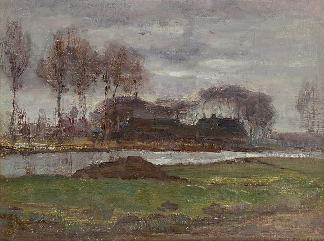 Piet Mondriaan | A summer's night, a study, oil on canvas, 32.3 x 44.1 cm, signed l.r. and painted 1906-1907