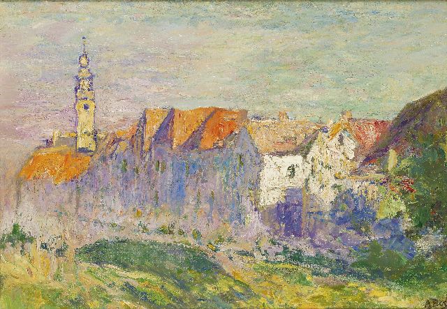 Rosalie-Anna 'Anna' Boch | View of Veere, Zeeland, oil on canvas laid down on board, 38.6 x 53.5 cm, signed l.r. and painted ca. 1906