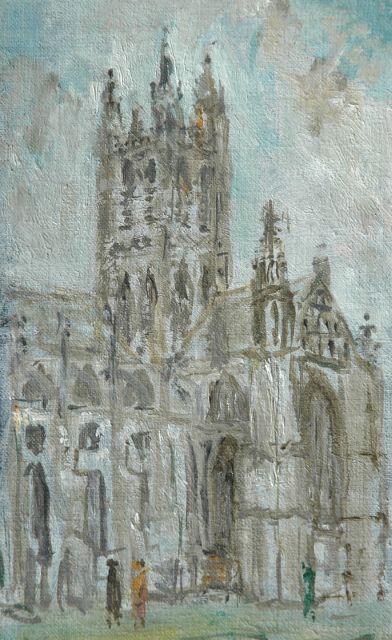 Grayson S.  | Canterbury Cathedral, oil on painter's board 21.5 x 12.7 cm