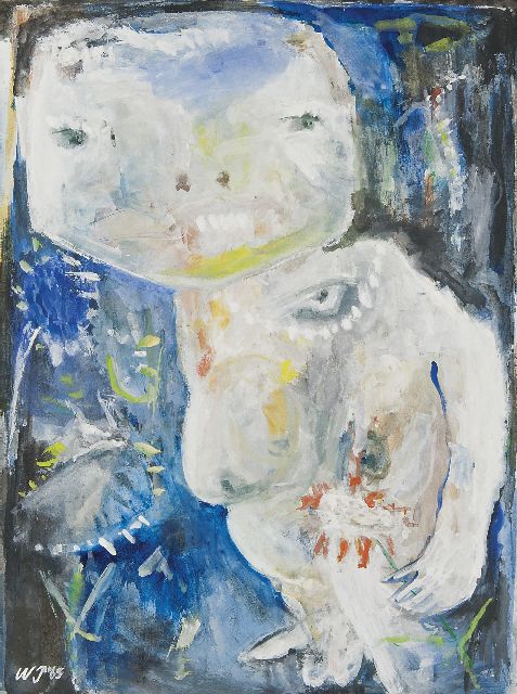 Piersma W.  | La jardinière, gouache on paper 45.5 x 34.7 cm, signed l.l. with initials and dated '65