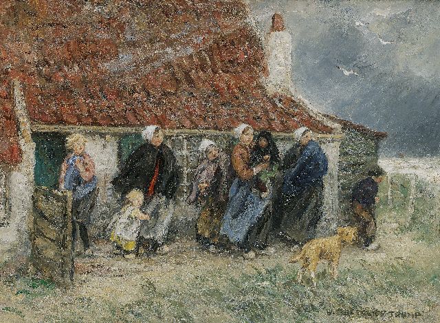 Jan Zoetelief Tromp | View at De Meelzak, Katwijk aan Zee, oil on canvas, 31.0 x 41.0 cm, signed l.r.