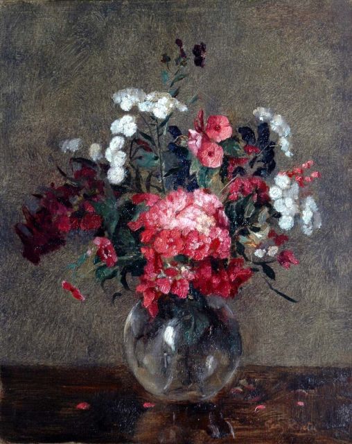 Georg Rueter | A flower still life, oil on canvas, 39.7 x 31.9 cm, signed l.r.