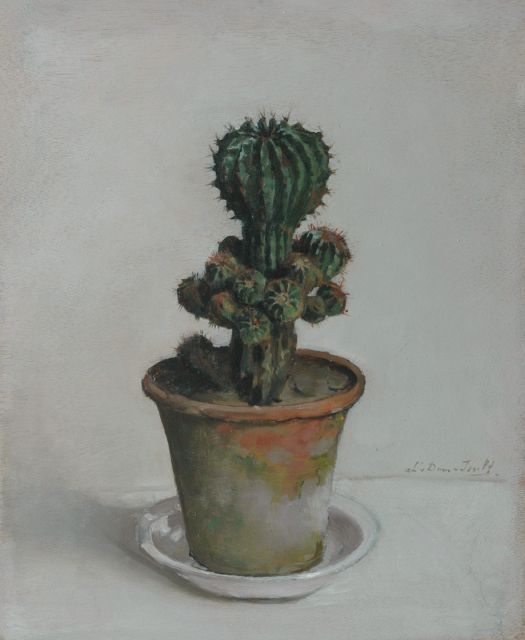 Lucie van Dam van Isselt | Cactus, oil on panel, 45.7 x 37.0 cm, signed r.c. and executed ca. 1920