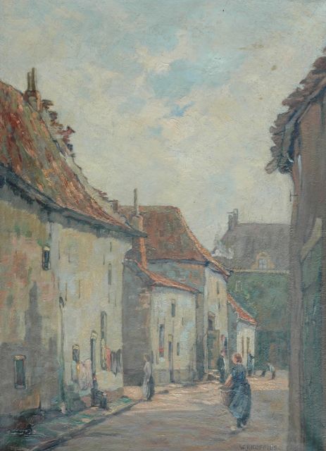 Koppius W.J.  | Townview, oil on canvas 39.0 x 29.0 cm, signed l.r.