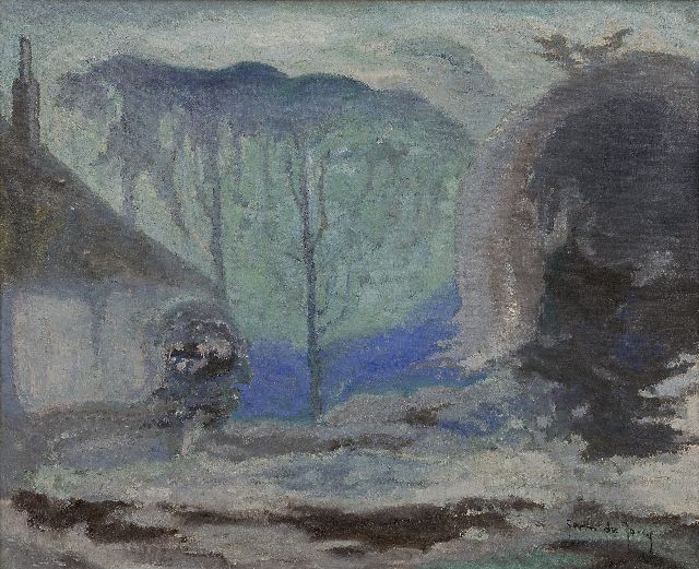 Germ de Jong | A winter landscape, oil on canvas, 41.2 x 50.0 cm, signed l.r. and painted circa 1918