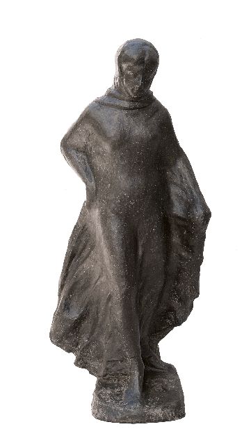 Onbekend | Striding woman, bronze, 43.5 x 20.0 cm, signed with monogram 'A.S.' on the bronze base and dated '31 on the bronze base