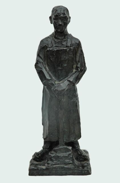 Zijl L.  | The blacksmith, bronze 25.0 x 10.0 cm, signed with initials on the base and executed ca. 1914