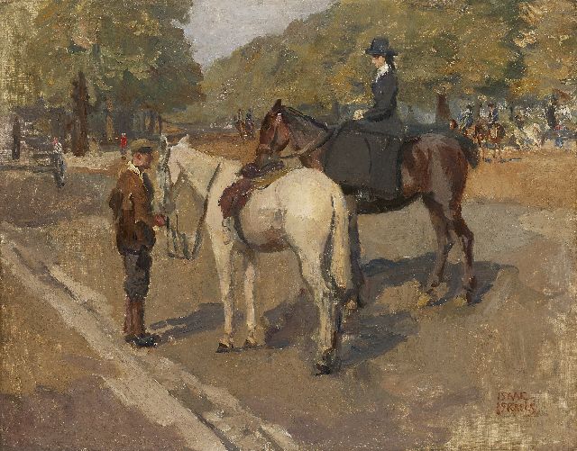 Israels I.L.  | A ride in Hyde Park, London, oil on canvas 70.2 x 89.2 cm, signed l.r.