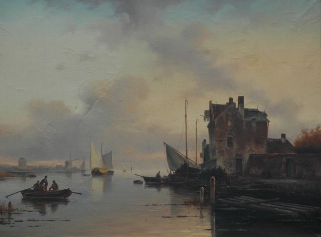 Johannes Hilverdink | River landscape, oil on canvas, 57.0 x 76.0 cm