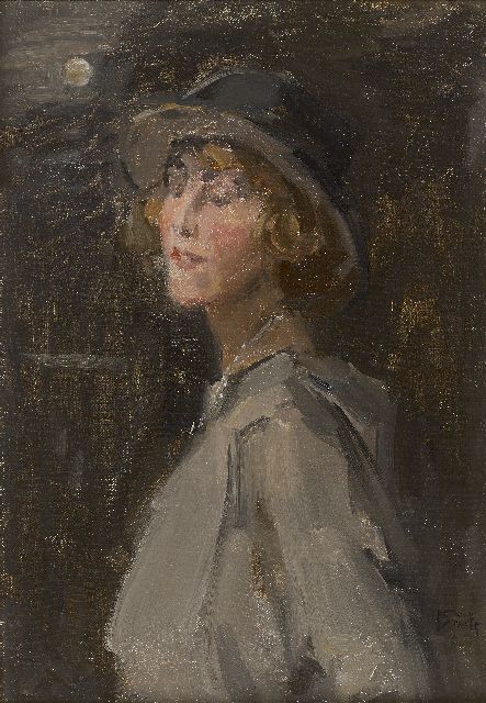 Isaac Israels | Portrait of Sophie de Vries, oil on canvas, 50.5 x 35.5 cm, signed l.r.