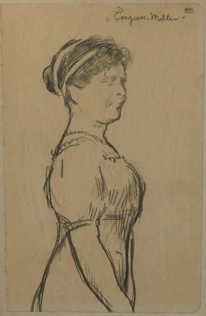 Willy Sluiter | Empress-Miller, pencil on paper, 19.6 x 12.3 cm