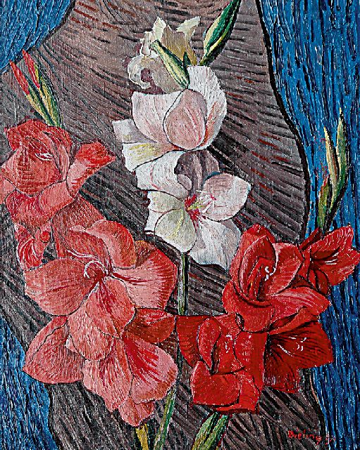 Bieling H.F.  | Sword lillies, oil on canvas 38.4 x 30.6 cm, signed l.r. and dated '31