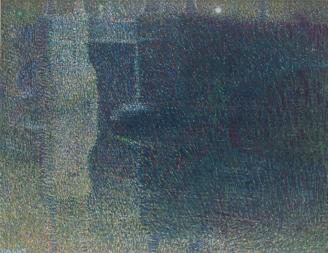 Leo Gestel | Night (the Amstel Bridge over the Amstel River in Amsterdam), oil on canvas, 52.0 x 64.8 cm, signed l.r. and dated '08