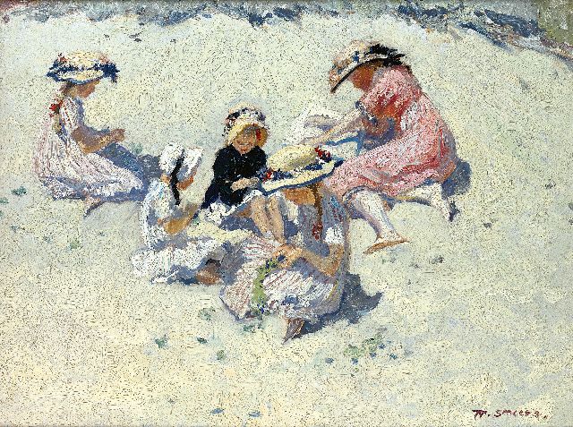 Smeers F.  | Children in the dunes, oil on canvas 45.3 x 60.4 cm, signed l.r. and painted 1911 on the reverse