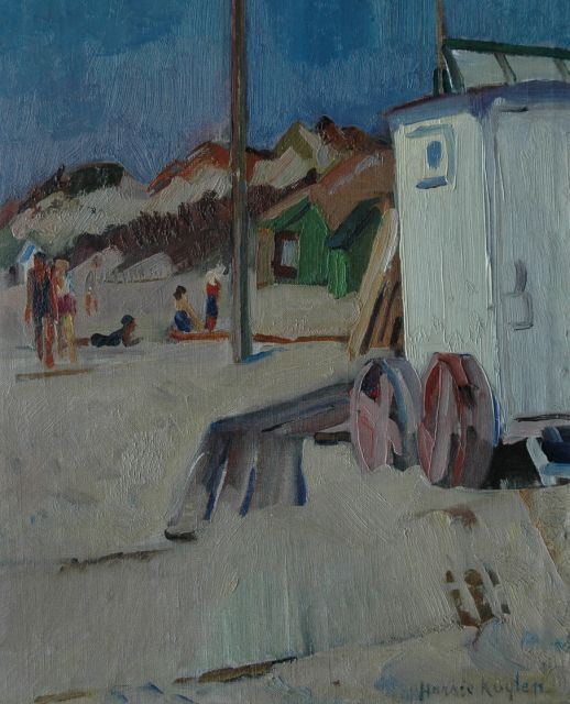 Harrie Kuijten | Figures on a beach, oil on board, 42.3 x 34.5 cm, signed l.r. and executed circa 1917