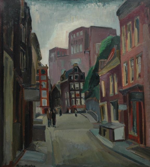Harrie Kuijten | The Oude Spiegelstraat, Amsterdam, oil on canvas, 93.3 x 85.4 cm, signed l.l. and painted ca. 1926