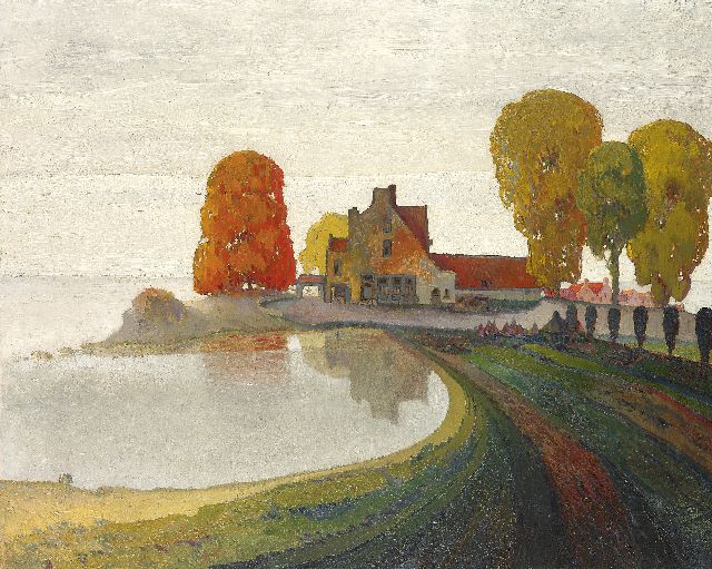 Feure G. de | Farm at the Zuyderzee, oil on panel 60.1 x 73.2 cm, signed r.b.