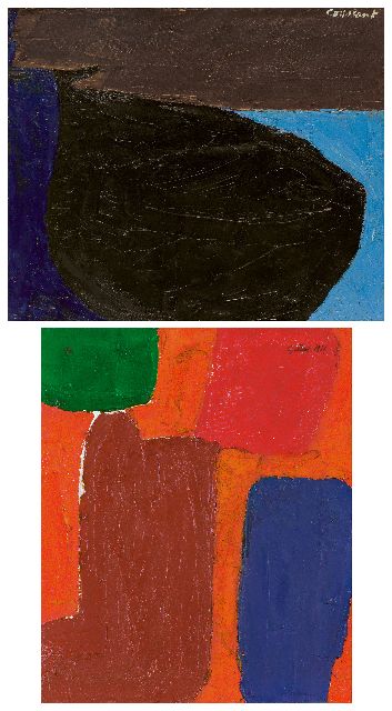 Constant | Untitled, oil on canvas, 46.2 x 55.0 cm, signed u.r./stretcher: Constant; verso u.r. and dated 1951 on the reverse