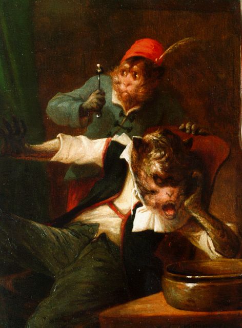 Zacharie Noterman | The dentist, oil on panel, 26.7 x 20.3 cm, signed l.r.
