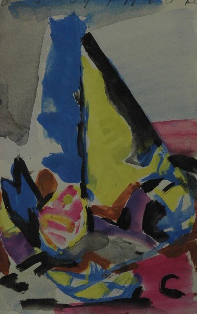 Jan Jordens | Composition, watercolour on paper, 25.0 x 16.3 cm, signed u.r. and dated 8 5 59