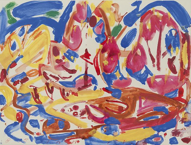 Jordens J.G.  | Compostion, gouache on paper 24.5 x 32.5 cm, signed c.r. and dated 8 5 59 AM