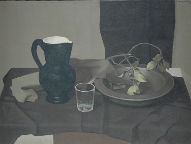 Tongeren J. van | Bowl and jar, oil on canvas 60.0 x 79.6 cm, signed u.r.