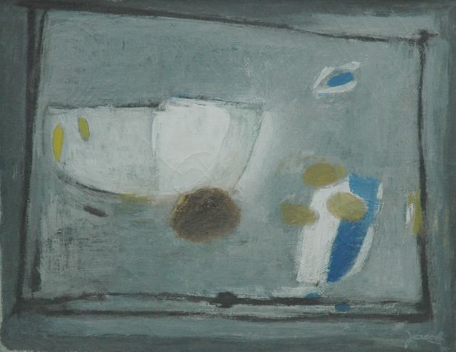 Nanninga J.  | Composition, oil on canvas 39.8 x 49.9 cm, signed l.r. and dated '50