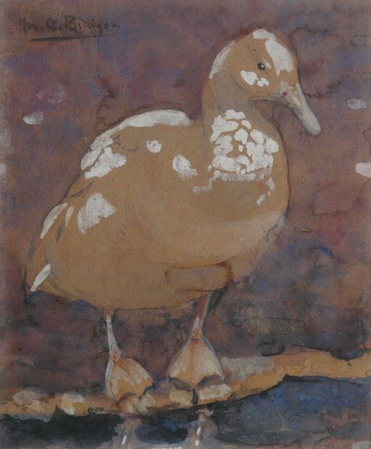 Greta Bruigom | A duck, watercolour on paper, 17.5 x 14.4 cm, signed u.l.