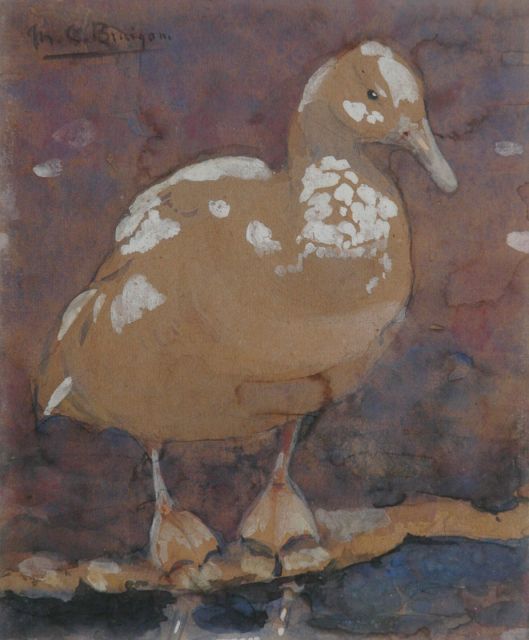 Greta Bruigom | A duck, watercolour on paper, 17.5 x 14.4 cm, signed u.l.