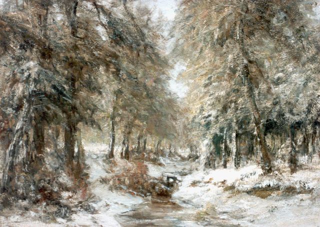 Louis Apol | A winter landscape, oil on canvas, 55.0 x 76.0 cm, signed signed l.l.