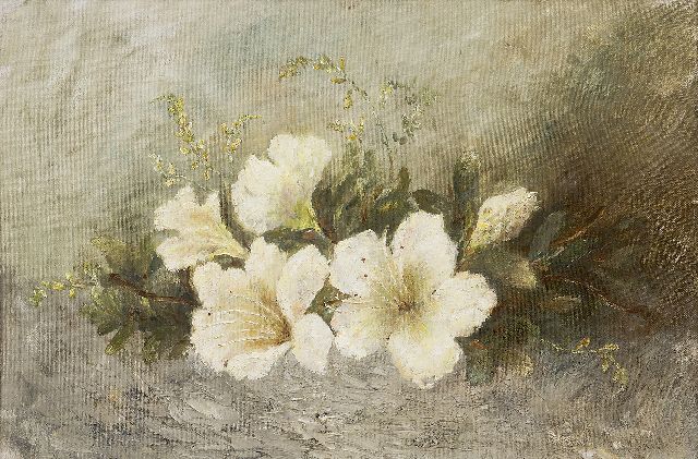Wilhelmine Booms | Flower still life, oil on canvas laid down on panel, 27.5 x 40.5 cm