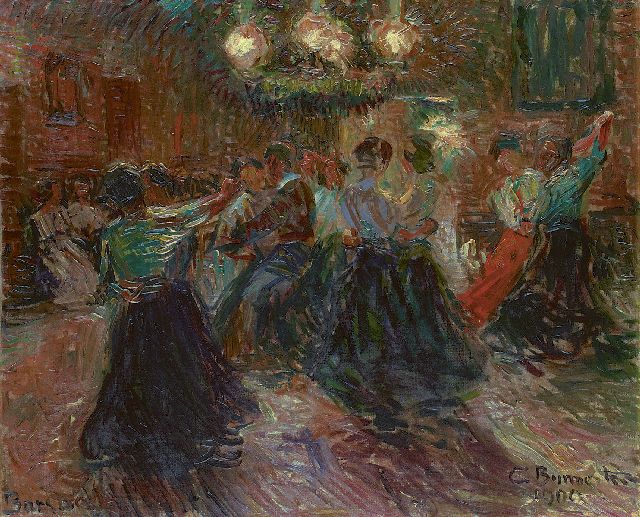 Georg Burmester | Party night, oil on canvas, 61.5 x 75.6 cm, signed l.r. and dated 1909