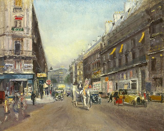 Lucien Andrion | Grand Boulevard, Paris, oil on canvas, 65.0 x 80.9 cm, signed l.r. and dated 1929 (on a label)