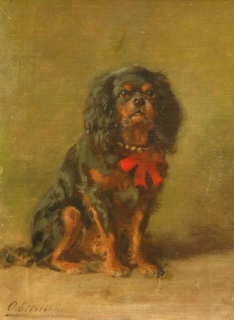 Otto Eerelman | Portrait of a King Charles Spaniel, oil on canvas, 35.7 x 27.2 cm, signed l.l.
