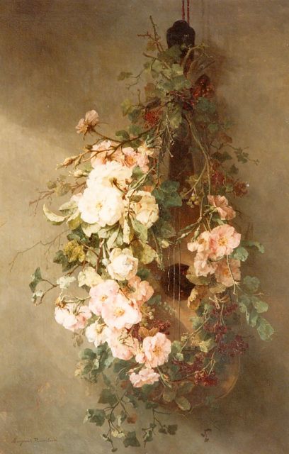 Margaretha Roosenboom | A swag of roses, oil on canvas, 103.0 x 68.3 cm, signed l.l.