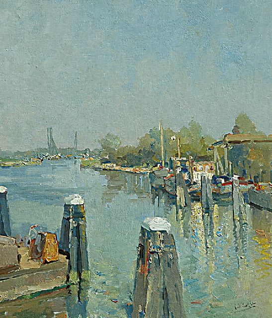 Winter L. de | Canal, oil on canvas 70.3 x 60.2 cm, signed l.r.