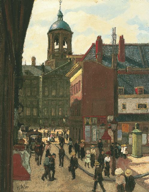 Staller G.J.  | The 'Koninklijk Paleis', Amsterdam, oil on canvas 50.5 x 39.5 cm, signed l.l.