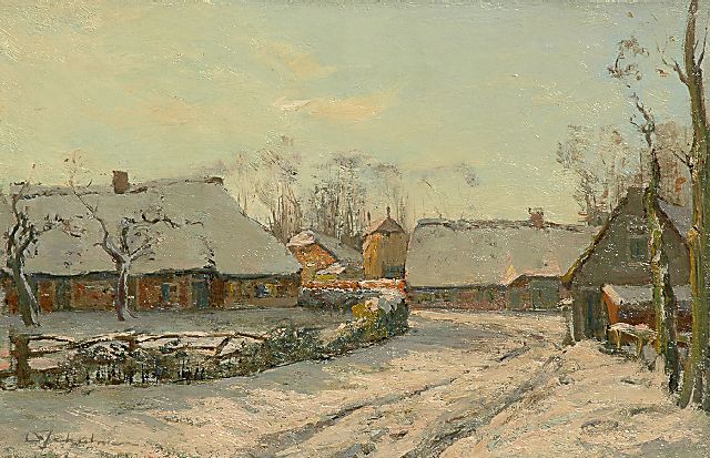 David Schulman | Winter morning in Blaricum, oil on canvas, 40.3 x 60.3 cm, signed l.l.