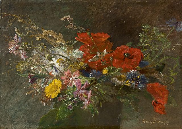 Bonnefoy H.A.  | A flower still life, oil on panel 29.3 x 41.1 cm, signed l.r.